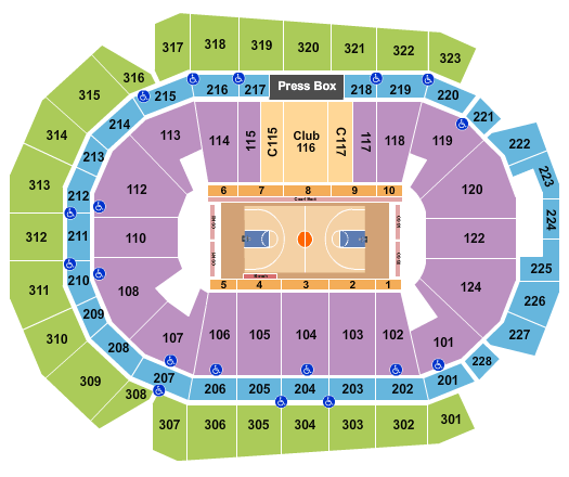 Casey's Center Harlem Globetrotters Seating Chart
